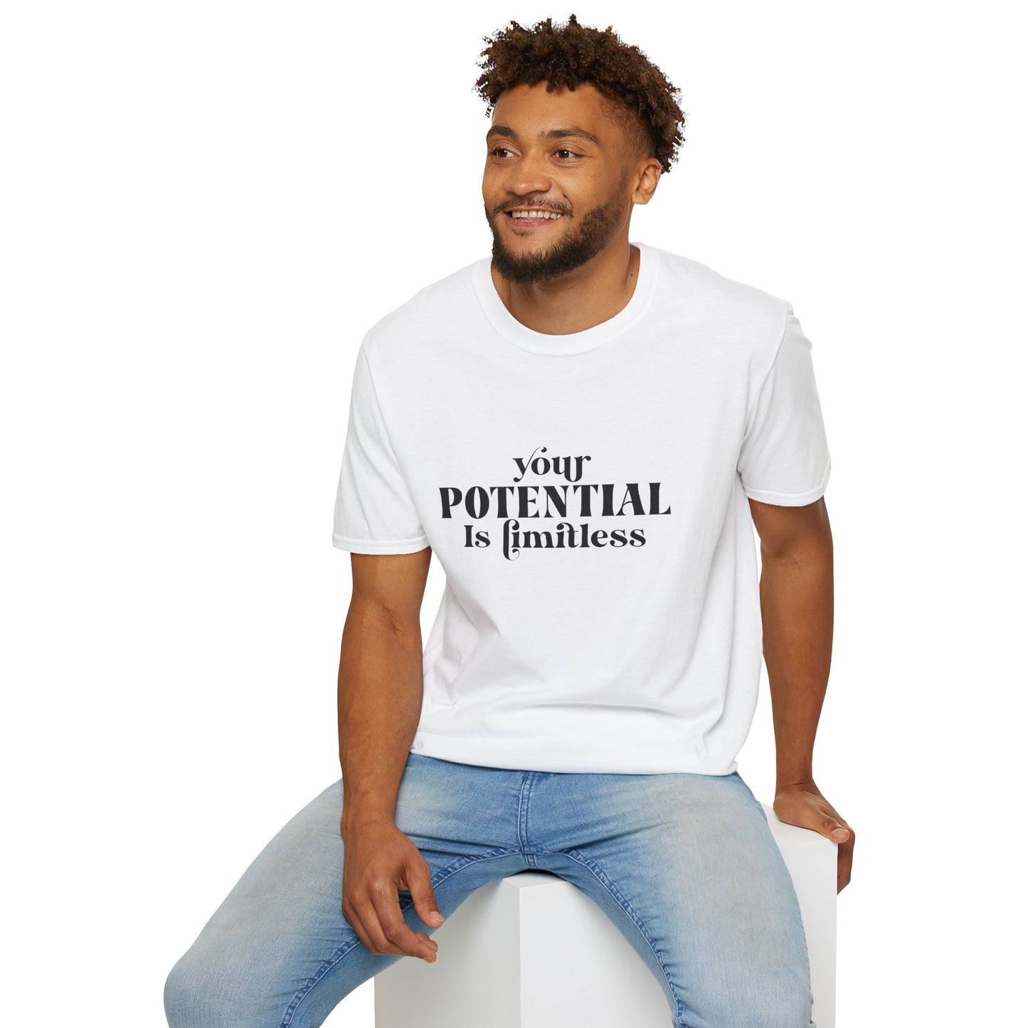 Your Potential Is Limitless Unisex Softstyle T-Shirt | Motivational Shirt | Inspirational Tee | Empowerment Gift | Positive Affirmation Clothing