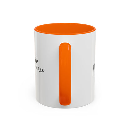 Protect Your Peace Accent Coffee Mug | Inspirational Ceramic Mug 11oz 15oz | Mental Health Gift | Self Care Coffee Cup | Mindfulness Mug