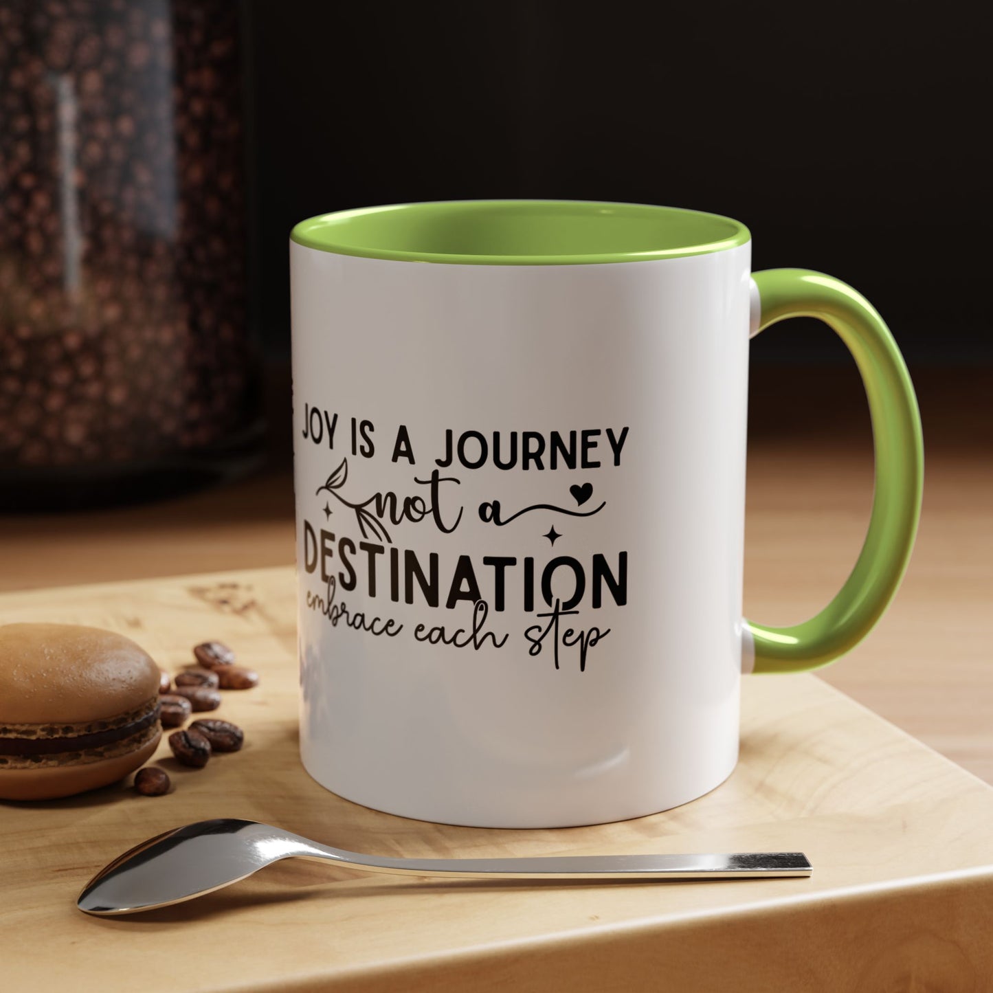 Joy Is a Journey Coffee Mug | Inspirational Accent Mug 11oz 15oz | Motivational Ceramic Cup | Self Care Gift | Mindfulness Mug | Wellness Gift