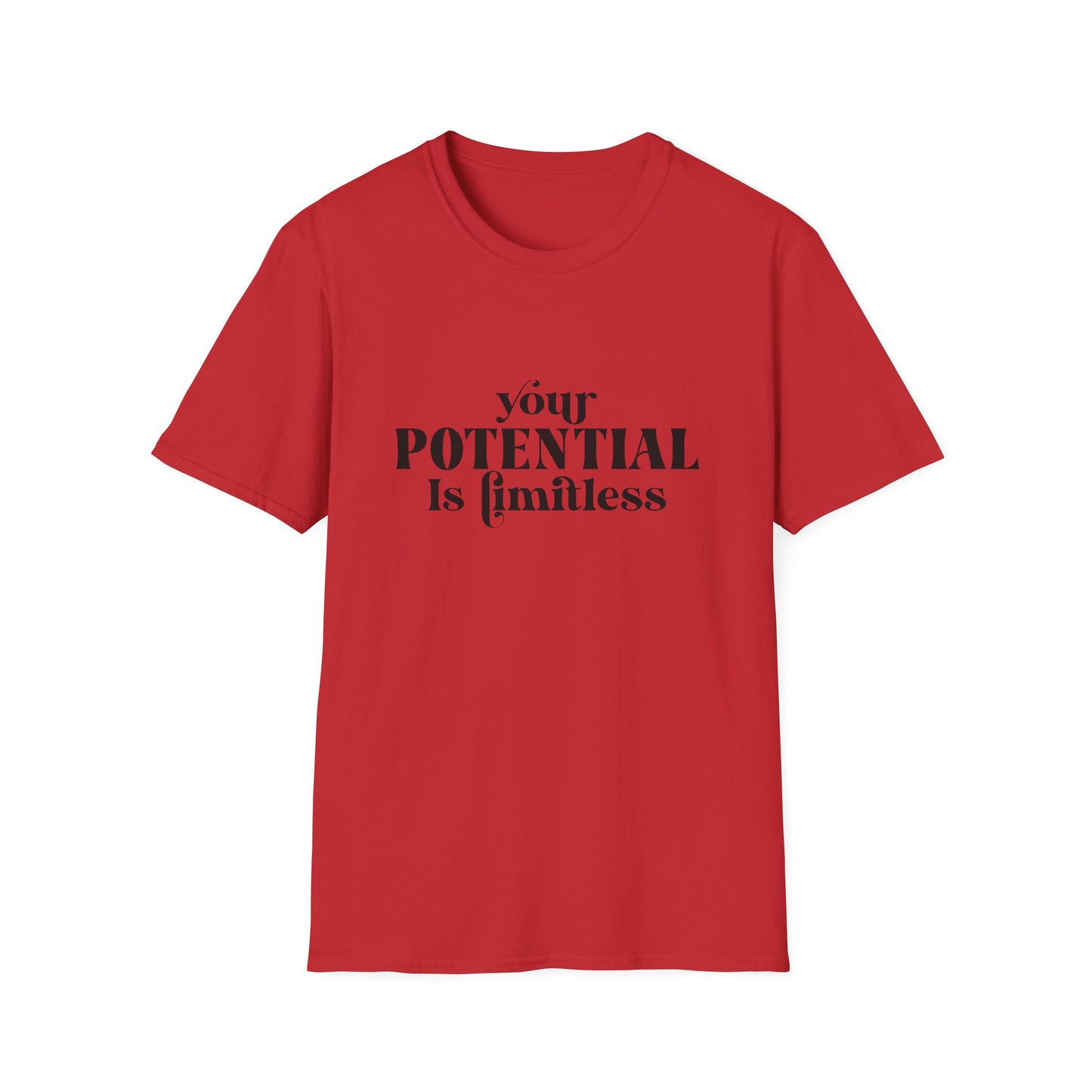 Your Potential Is Limitless Unisex Softstyle T-Shirt | Motivational Shirt | Inspirational Tee | Empowerment Gift | Positive Affirmation Clothing