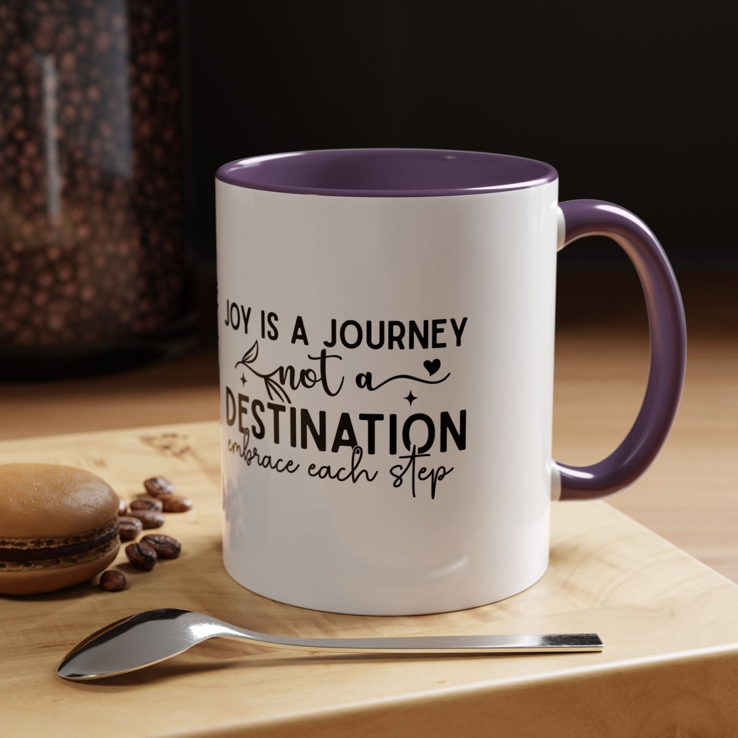 Joy Is a Journey Coffee Mug | Inspirational Accent Mug 11oz 15oz | Motivational Ceramic Cup | Self Care Gift | Mindfulness Mug | Wellness Gift