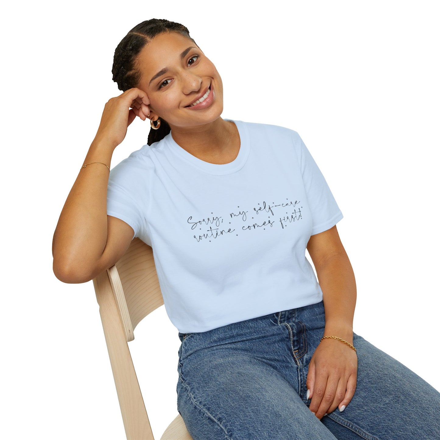 Saving My Sanity Starting My Joy Script T-Shirt | Minimal Inspirational Tee | Mental Health Shirt | Self Care Gift | Wellness Apparel | Recovery Tee