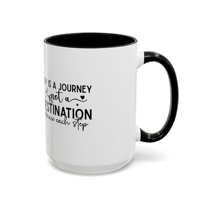 Joy Is a Journey Coffee Mug | Inspirational Accent Mug 11oz 15oz | Motivational Ceramic Cup | Self Care Gift | Mindfulness Mug | Wellness Gift