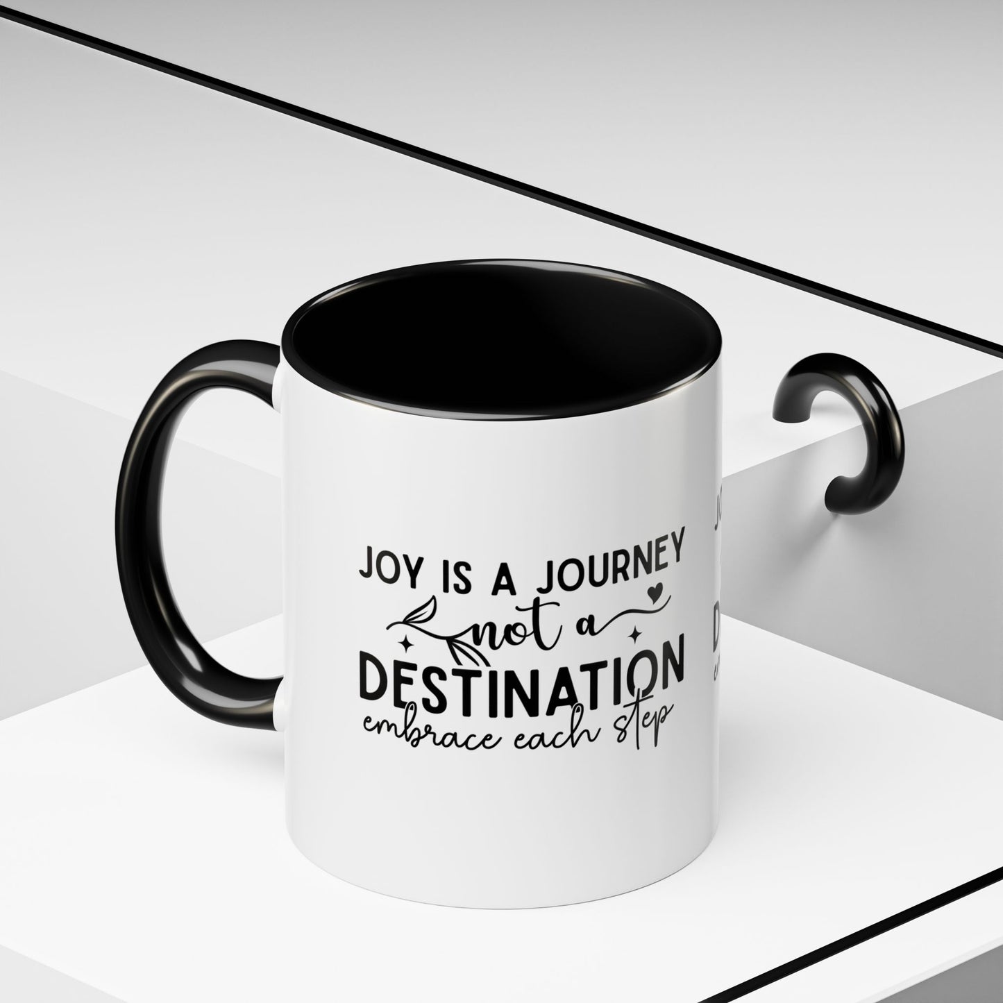 Joy Is a Journey Coffee Mug | Inspirational Accent Mug 11oz 15oz | Motivational Ceramic Cup | Self Care Gift | Mindfulness Mug | Wellness Gift