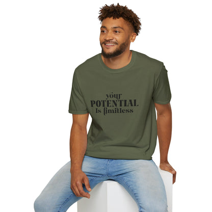 Your Potential Is Limitless Unisex Softstyle T-Shirt | Motivational Shirt | Inspirational Tee | Empowerment Gift | Positive Affirmation Clothing