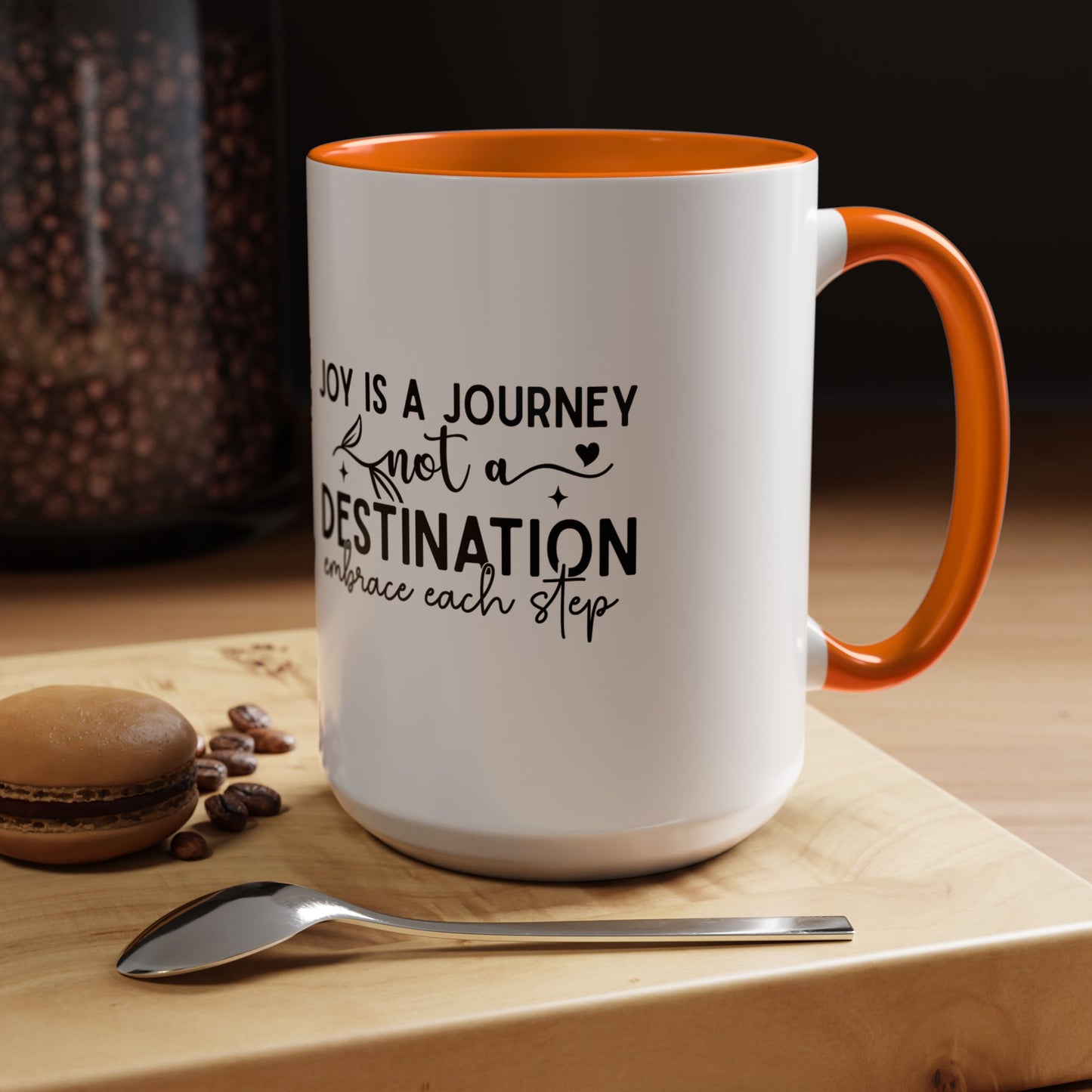 Joy Is a Journey Coffee Mug | Inspirational Accent Mug 11oz 15oz | Motivational Ceramic Cup | Self Care Gift | Mindfulness Mug | Wellness Gift