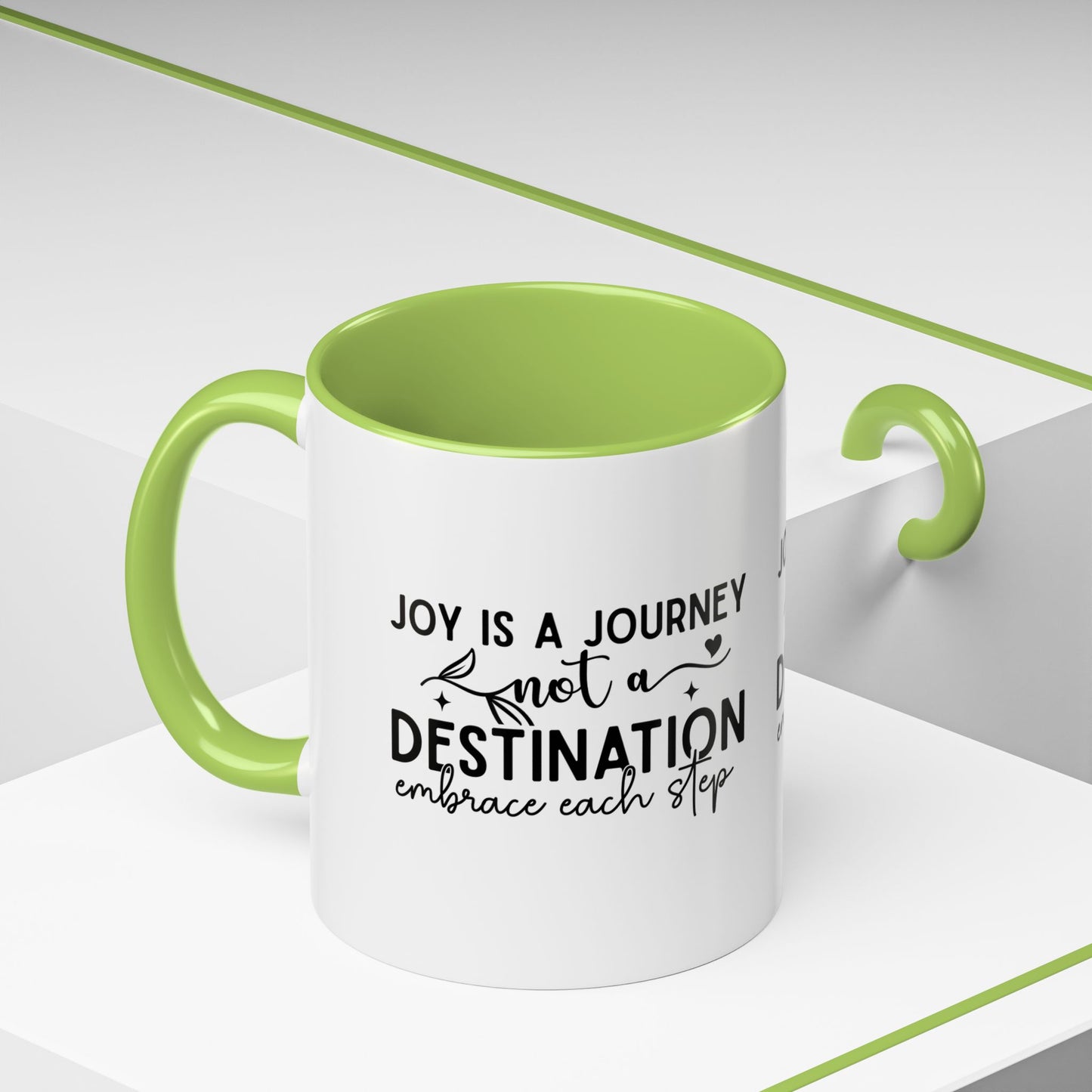 Joy Is a Journey Coffee Mug | Inspirational Accent Mug 11oz 15oz | Motivational Ceramic Cup | Self Care Gift | Mindfulness Mug | Wellness Gift