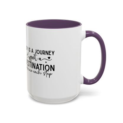 Joy Is a Journey Coffee Mug | Inspirational Accent Mug 11oz 15oz | Motivational Ceramic Cup | Self Care Gift | Mindfulness Mug | Wellness Gift