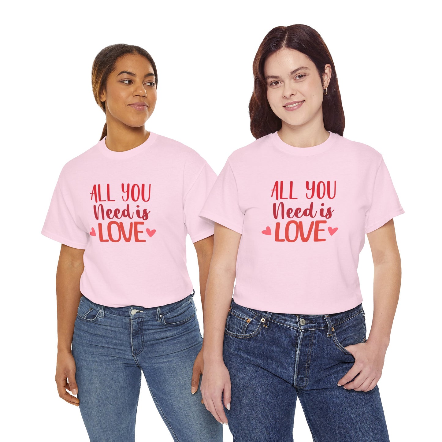Love Quote T-Shirt — "All You Need Is Love" Heart Graphic Tee