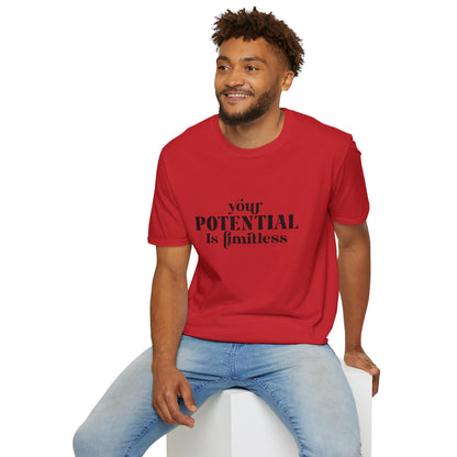 Your Potential Is Limitless Unisex Softstyle T-Shirt | Motivational Shirt | Inspirational Tee | Empowerment Gift | Positive Affirmation Clothing