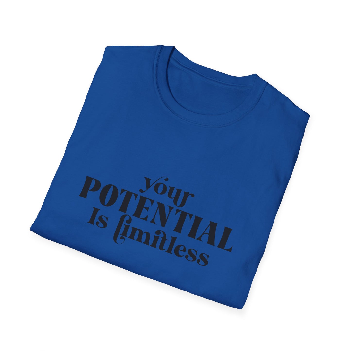 Your Potential Is Limitless Unisex Softstyle T-Shirt | Motivational Shirt | Inspirational Tee | Empowerment Gift | Positive Affirmation Clothing