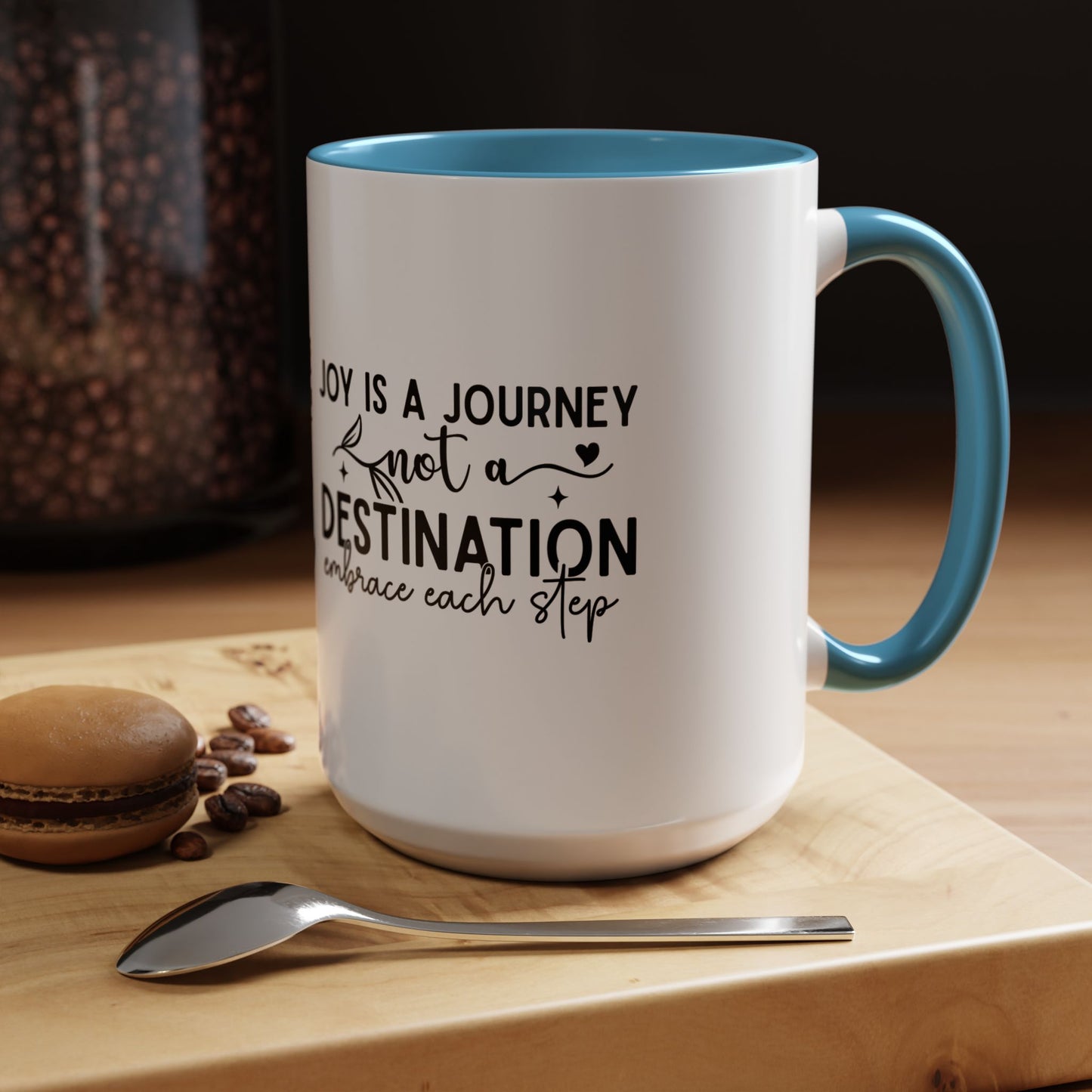 Joy Is a Journey Coffee Mug | Inspirational Accent Mug 11oz 15oz | Motivational Ceramic Cup | Self Care Gift | Mindfulness Mug | Wellness Gift