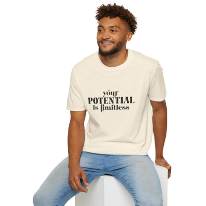 Your Potential Is Limitless Unisex Softstyle T-Shirt | Motivational Shirt | Inspirational Tee | Empowerment Gift | Positive Affirmation Clothing