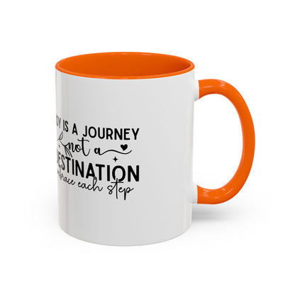 Joy Is a Journey Coffee Mug | Inspirational Accent Mug 11oz 15oz | Motivational Ceramic Cup | Self Care Gift | Mindfulness Mug | Wellness Gift
