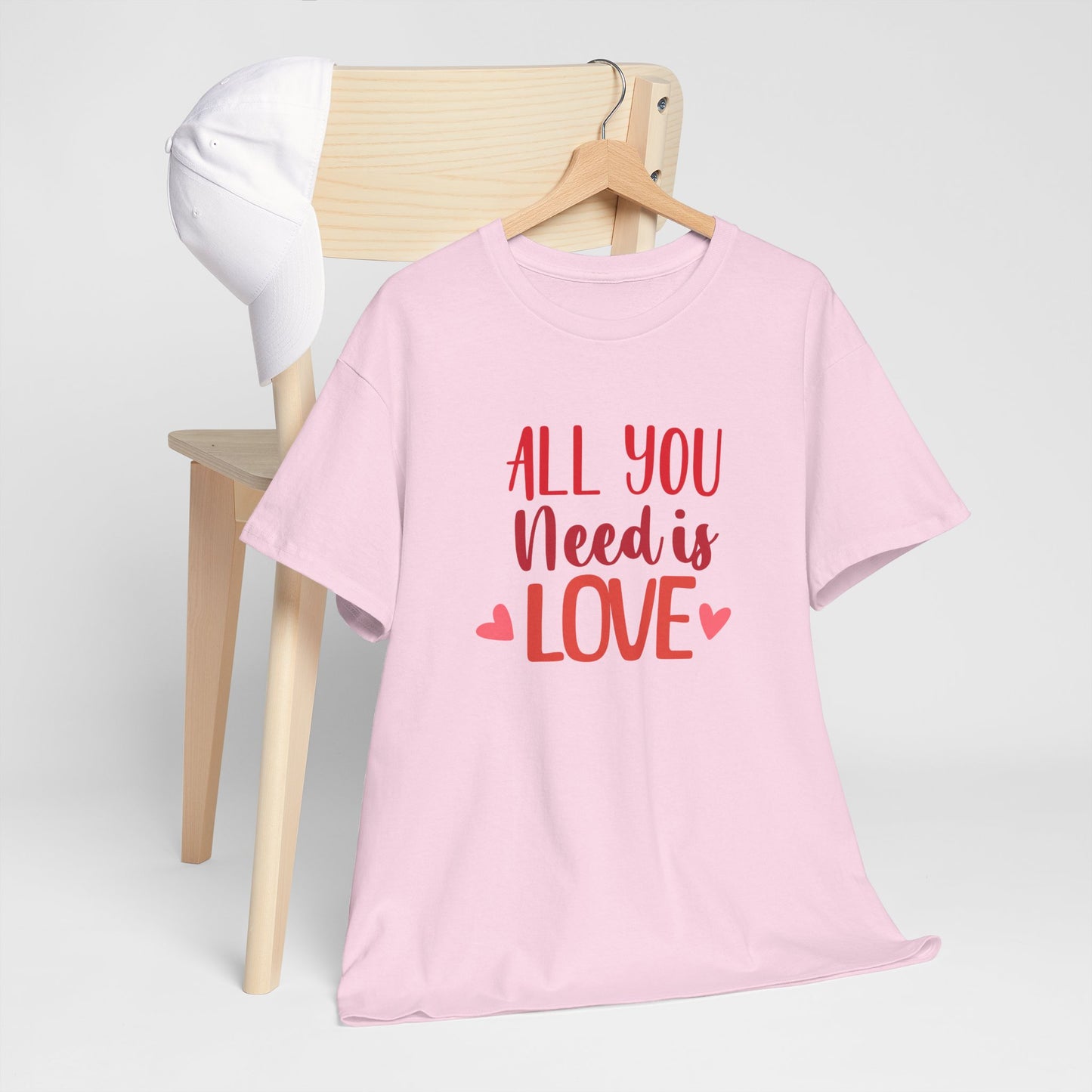 Love Quote T-Shirt — "All You Need Is Love" Heart Graphic Tee