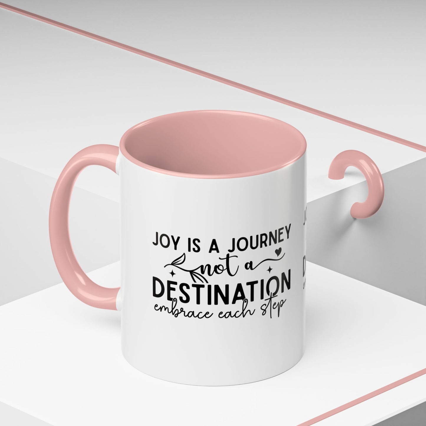 Joy Is a Journey Coffee Mug | Inspirational Accent Mug 11oz 15oz | Motivational Ceramic Cup | Self Care Gift | Mindfulness Mug | Wellness Gift