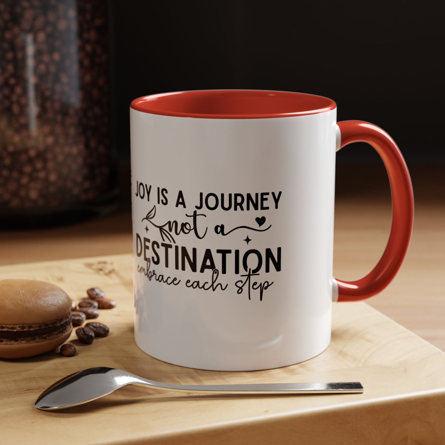 Joy Is a Journey Coffee Mug | Inspirational Accent Mug 11oz 15oz | Motivational Ceramic Cup | Self Care Gift | Mindfulness Mug | Wellness Gift