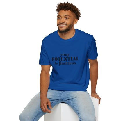 Your Potential Is Limitless Unisex Softstyle T-Shirt | Motivational Shirt | Inspirational Tee | Empowerment Gift | Positive Affirmation Clothing