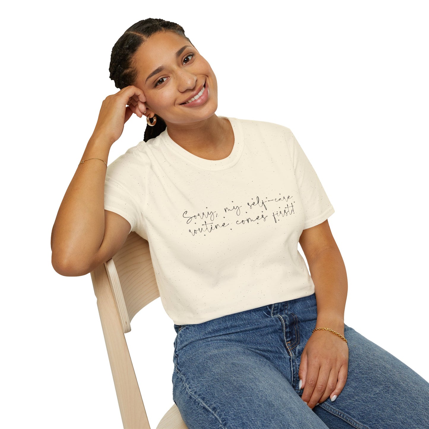Saving My Sanity Starting My Joy Script T-Shirt | Minimal Inspirational Tee | Mental Health Shirt | Self Care Gift | Wellness Apparel | Recovery Tee