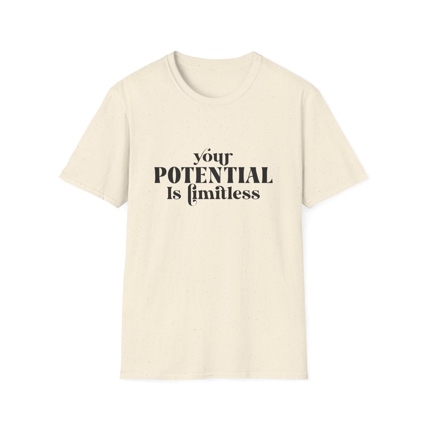 Your Potential Is Limitless Unisex Softstyle T-Shirt | Motivational Shirt | Inspirational Tee | Empowerment Gift | Positive Affirmation Clothing