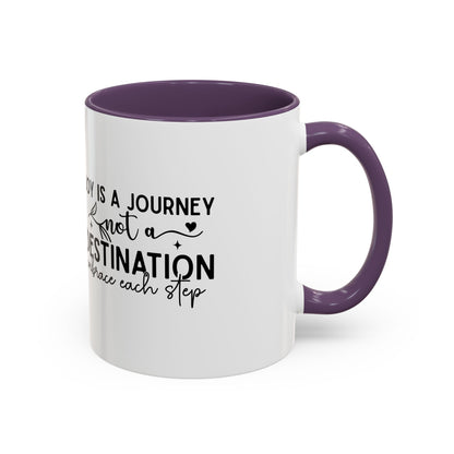 Joy Is a Journey Coffee Mug | Inspirational Accent Mug 11oz 15oz | Motivational Ceramic Cup | Self Care Gift | Mindfulness Mug | Wellness Gift
