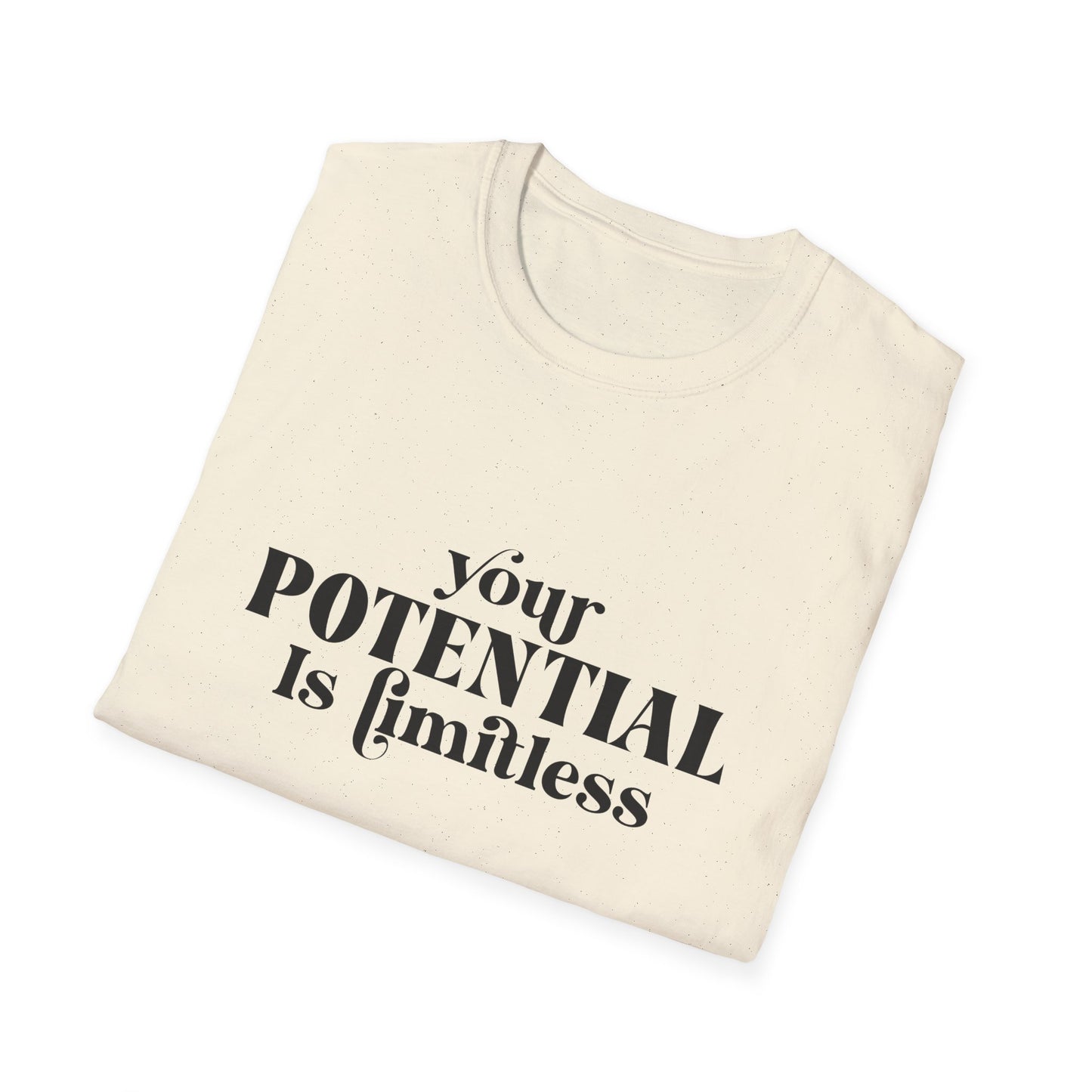 Your Potential Is Limitless Unisex Softstyle T-Shirt | Motivational Shirt | Inspirational Tee | Empowerment Gift | Positive Affirmation Clothing